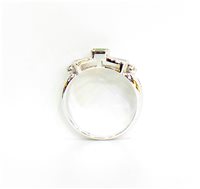 Anello Stocco Gioielli Donna in Oro bianco Smeraldo 0.15 Ct ANSB01-13 - ANSB01-13